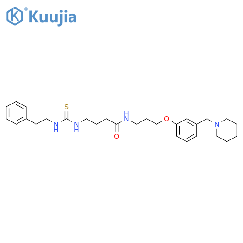 Butanamide,4-[[[(2-phenylethyl)amino]thioxomethyl]amino]-N-[3-[3-(1-piperidinylmethyl)phenoxy]propyl]- structure