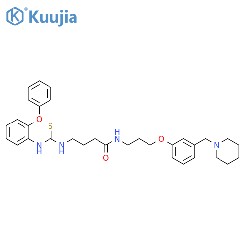 Butanamide,4-[[[(2-phenoxyphenyl)amino]thioxomethyl]amino]-N-[3-[3-(1-piperidinylmethyl)phenoxy]propyl]- structure