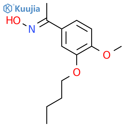 Ethanone, 1-(3-butoxy-4-methoxyphenyl)-, oxime structure
