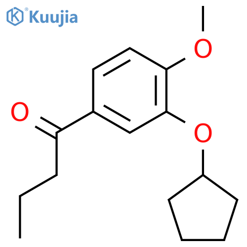 1-Butanone, 1-[3-(cyclopentyloxy)-4-methoxyphenyl]- structure