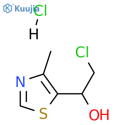 5-(1-Hydroxy-2-chloroethyl)-4-methylthiazole Hydrochloride structure