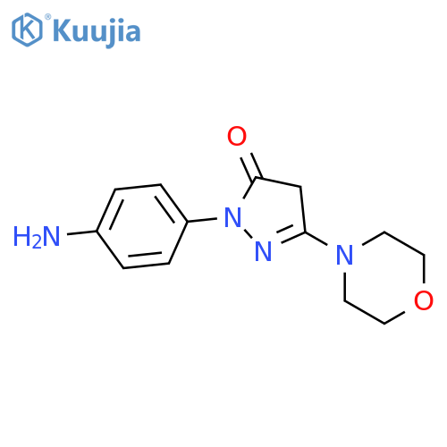 3H-Pyrazol-3-one, 2-(4-aminophenyl)-2,4-dihydro-5-(4-morpholinyl)- structure