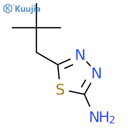 5-(2,2-Dimethylpropyl)-1,3,4-thiadiazol-2-amine structure