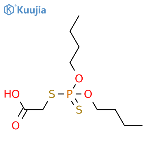 Acetic acid, [(dibutoxyphosphinothioyl)thio]- structure