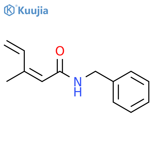 2,4-Pentadienamide, 3-methyl-N-(phenylmethyl)-, (Z)- structure
