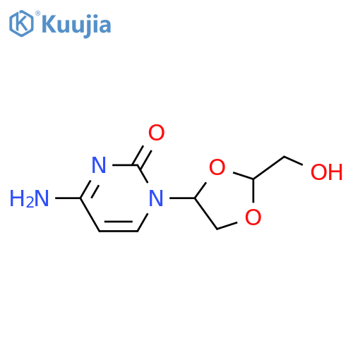 4-Amino-1-(2R,4R)-2-(hydroxymethyl)-1,3-dioxolan-4-yl-2(1H)-pyrimidinone structure