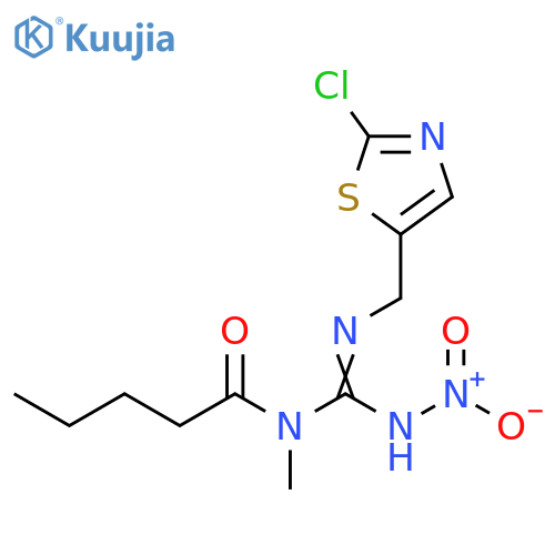 Pentanamide,N-[[[(2-chloro-5-thiazolyl)methyl]amino](nitroimino)methyl]-N-methyl- structure