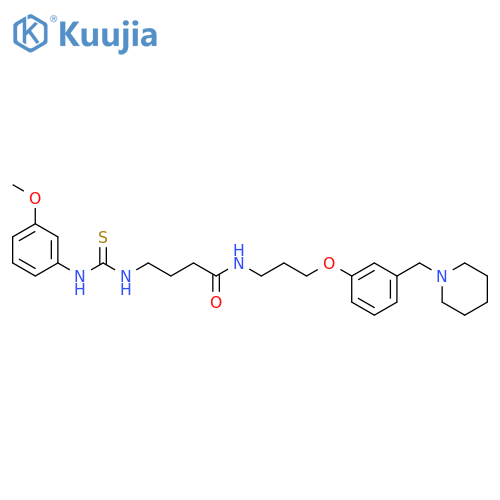 Butanamide,4-[[[(3-methoxyphenyl)amino]thioxomethyl]amino]-N-[3-[3-(1-piperidinylmethyl)phenoxy]propyl]- structure
