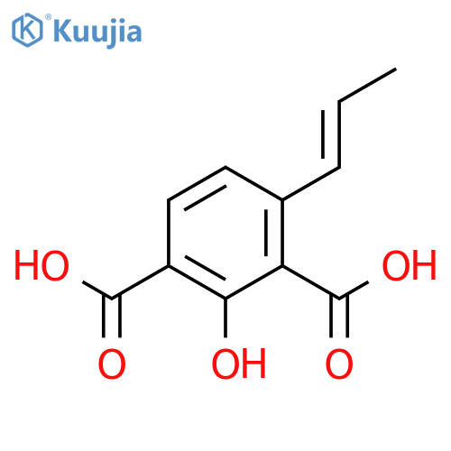 1,3-Benzenedicarboxylic acid, 2-hydroxy-4-(1-propenyl)- structure