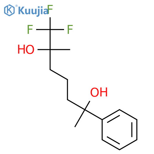 2,6-Heptanediol, 1,1,1-trifluoro-2-methyl-6-phenyl- structure