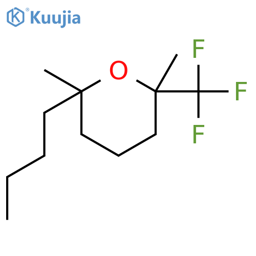 2H-Pyran, 2-butyltetrahydro-2,6-dimethyl-6-(trifluoromethyl)- structure