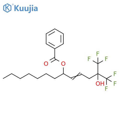 4-Tridecene-2,6-diol, 1,1,1-trifluoro-2-(trifluoromethyl)-, 6-benzoate structure