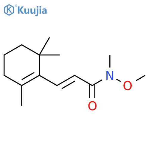 2-Propenamide,N-methoxy-N-methyl-3-(2,6,6-trimethyl-1-cyclohexen-1-yl)-, (E)- structure