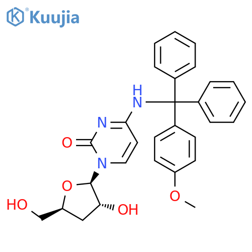 Cytidine, 3'-deoxy-N-[(4-methoxyphenyl)diphenylmethyl]- structure