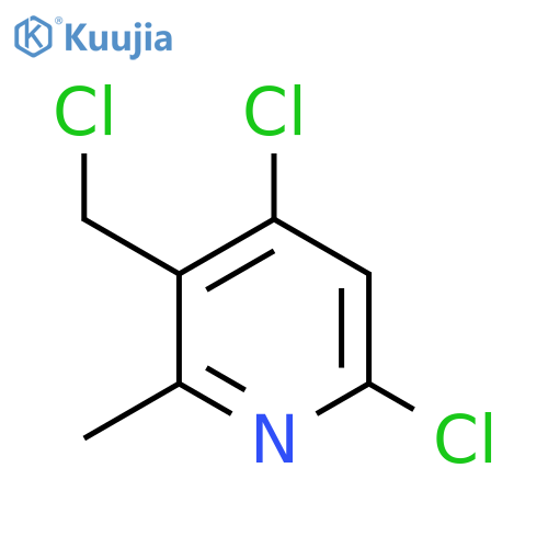 4,6-Dichloro-3-(chloromethyl)-2-methylpyridine structure