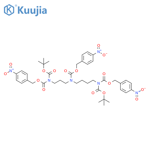 2,15-Dioxa-4,8,13-triazahexadecane-4,8,13-tricarboxylic acid,1,16-bis(4-nitrophenyl)-3,14-dioxo-, 4,13-bis(1,1-dimethylethyl)8-[(4-nitrophenyl)methyl] ester structure