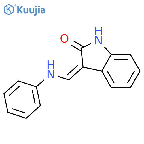 2H-Indol-2-one, 1,3-dihydro-3-[(phenylamino)methylene]-, (E)- structure