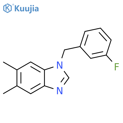 1H-Benzimidazole, 1-[(3-fluorophenyl)methyl]-5,6-dimethyl- structure