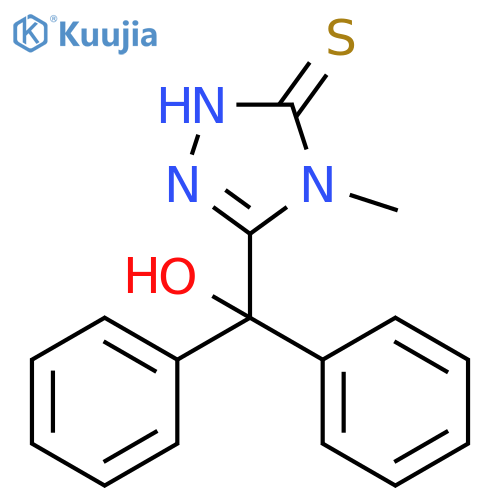 3H-1,2,4-Triazole-3-thione, 2,4-dihydro-5-(hydroxydiphenylmethyl)-4-methyl- structure