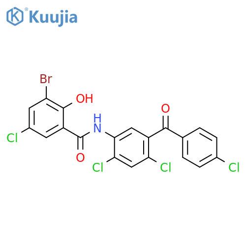 Benzamide,3-bromo-5-chloro-N-[2,4-dichloro-5-(4-chlorobenzoyl)phenyl]-2-hydroxy- structure