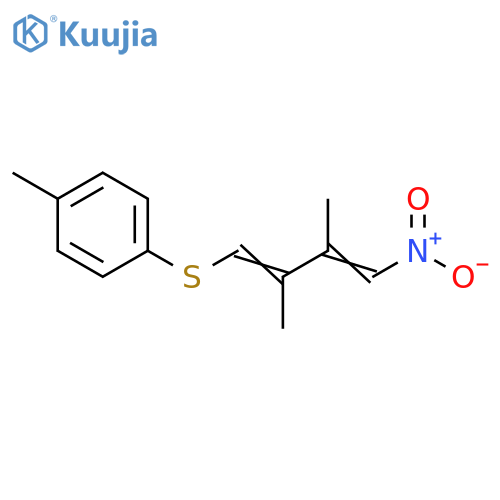 Benzene, 1-[(2,3-dimethyl-4-nitro-1,3-butadienyl)thio]-4-methyl- structure