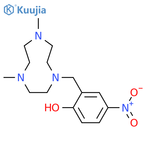 Phenol,4-nitro-2-[(octahydro-4,7-dimethyl-1H-1,4,7-triazonin-1-yl)methyl]- structure