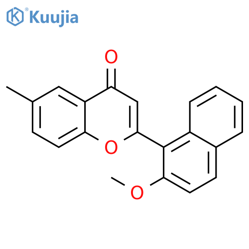 4H-1-Benzopyran-4-one, 2-(2-methoxy-1-naphthalenyl)-6-methyl- structure