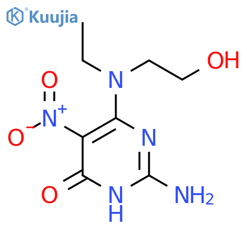 4(1H)-Pyrimidinone, 2-amino-6-[ethyl(2-hydroxyethyl)amino]-5-nitro- structure