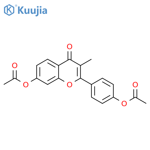 4H-1-Benzopyran-4-one, 7-(acetyloxy)-2-[4-(acetyloxy)phenyl]-3-methyl- structure