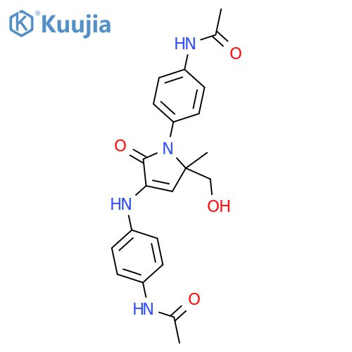 Acetamide,N-[4-[3-[[4-(acetylamino)phenyl]amino]-2,5-dihydro-5-(hydroxymethyl)-5-methyl-2-oxo-1H-pyrrol-1-yl]phenyl]- structure