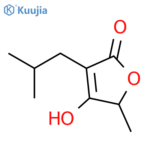 2(5H)-Furanone, 4-hydroxy-5-methyl-3-(2-methylpropyl)-, (S)- structure