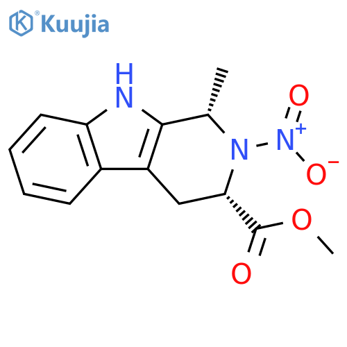 1H-Pyrido[3,4-b]indole-3-carboxylic acid,2,3,4,9-tetrahydro-1-methyl-2-nitro-, methyl ester, cis- structure
