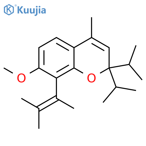 2H-1-Benzopyran,8-(1,2-dimethyl-1-propenyl)-7-methoxy-4-methyl-2,2-bis(1-methylethyl)- structure