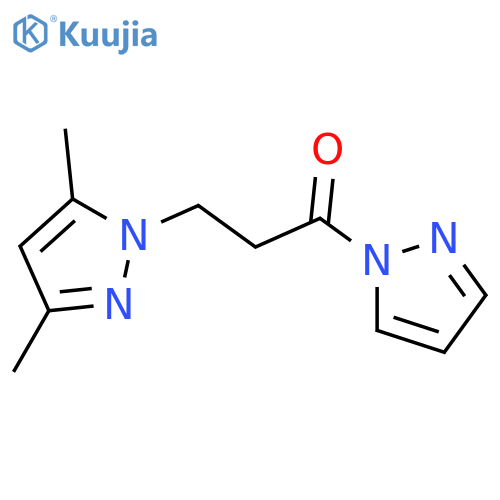 1H-Pyrazole, 1-[3-(3,5-dimethyl-1H-pyrazol-1-yl)-1-oxopropyl]- structure