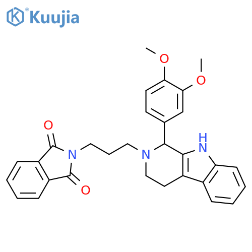 1H-Isoindole-1,3(2H)-dione, 2-[3-[1-(3,4-dimethoxyphenyl)-1,3,4,9-tetrahydro-2H-pyrido[3,4-b]indol-2-yl]propyl]- structure