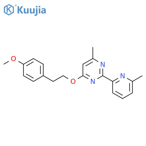Pyrimidine,4-[2-(4-methoxyphenyl)ethoxy]-6-methyl-2-(6-methyl-2-pyridinyl)- structure