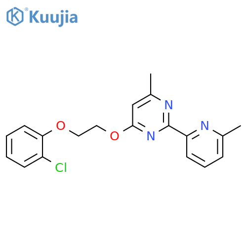 Pyrimidine,4-[2-(2-chlorophenoxy)ethoxy]-6-methyl-2-(6-methyl-2-pyridinyl)- structure