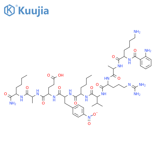 L-Norleucinamide,N2-(2-aminobenzoyl)-L-lysyl-L-alanyl-L-arginyl-L-valyl-L-norleucyl-4-nitro-L-phenylalanyl-L-a-glutamyl-L-alanyl- (9CI) structure