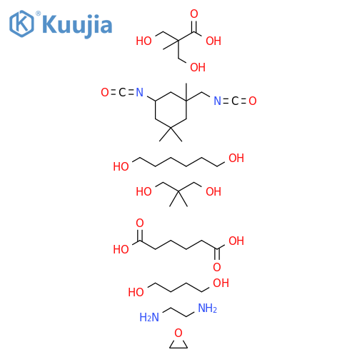 Hexanedioicacid,polymerwith1,4-butanediol,2,2-dimethyl-1,3-propanediol,1,2-ethanediamine,1,6-hexanediol,3-hydroxy-2-(hydroxymethyl)-2-methylpropanoicacid,5-isocyanato-1-(isocyanatomethyl)-1,3,3-trimethylcyclohexaneandoxirane structure