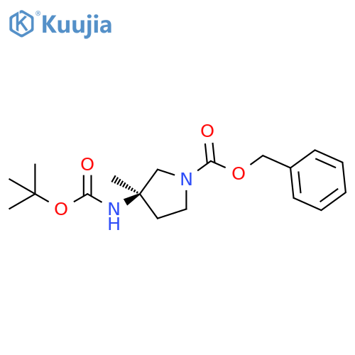 (3R)-3-(1,1-Dimethylethoxy)carbonylamino-3-methyl-,1-pyrrolidinecarboxylic Acid Phenylmethyl Ester structure