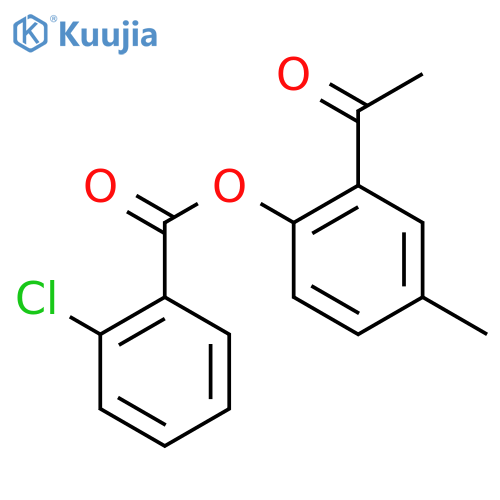 Benzoic acid, chloro-, 2-acetyl-4-methylphenyl ester structure