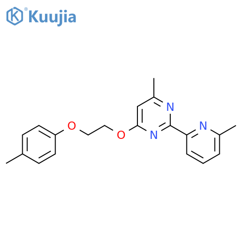Pyrimidine,4-methyl-6-[2-(4-methylphenoxy)ethoxy]-2-(6-methyl-2-pyridinyl)- structure