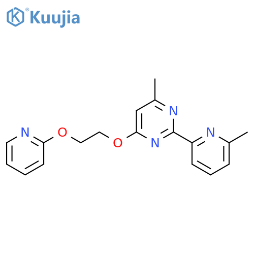 Pyrimidine,4-methyl-2-(6-methyl-2-pyridinyl)-6-[2-(2-pyridinyloxy)ethoxy]- structure
