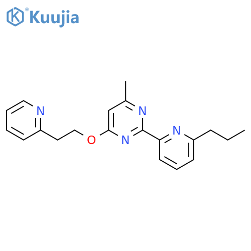 Pyrimidine, 4-methyl-2-(6-propyl-2-pyridinyl)-6-[2-(2-pyridinyl)ethoxy]- structure