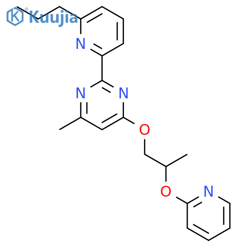 Pyrimidine,4-methyl-2-(6-propyl-2-pyridinyl)-6-[2-(2-pyridinyloxy)propoxy]- structure