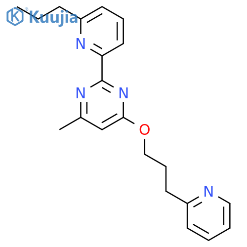 Pyrimidine, 4-methyl-2-(6-propyl-2-pyridinyl)-6-[3-(2-pyridinyl)propoxy]- structure