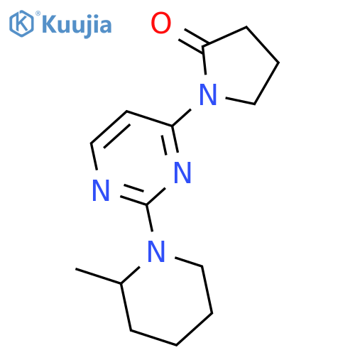 2-Pyrrolidinone, 1-[2-(2-methyl-1-piperidinyl)-4-pyrimidinyl]- structure