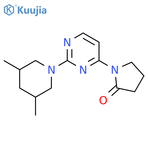 2-Pyrrolidinone, 1-[2-(3,5-dimethyl-1-piperidinyl)-4-pyrimidinyl]- structure