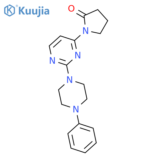 2-Pyrrolidinone, 1-[2-(4-phenyl-1-piperazinyl)-4-pyrimidinyl]- structure