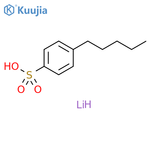 Benzenesulfonic acid, 4-pentyl-, lithium salt structure